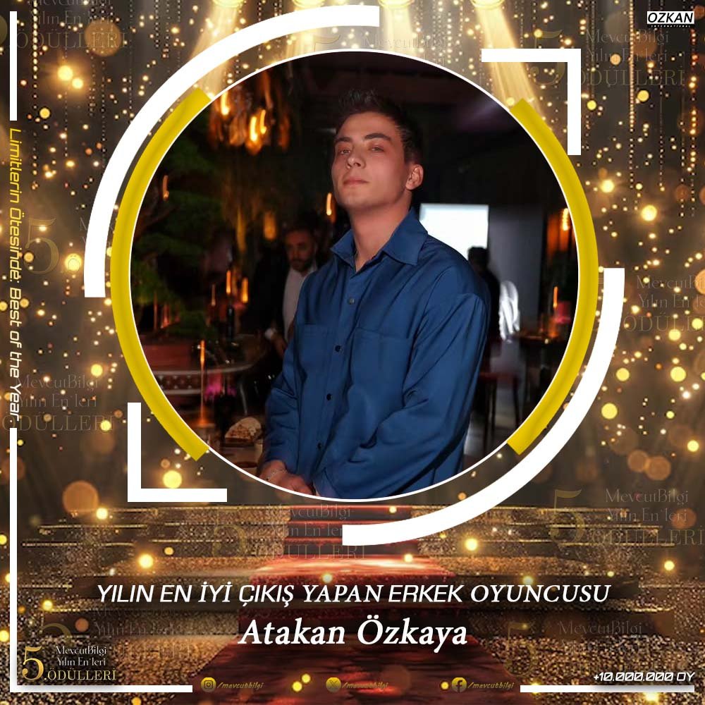 Yılın En İyi Çıkış Yapan Erkek Oyuncusu Atakan Özkaya