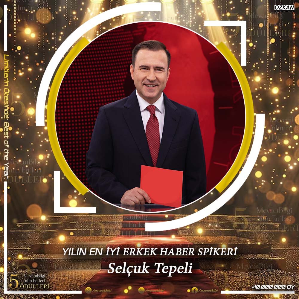Gerçeğin ve Samimiyetin Sesi Zirvede: 5. MevcutBilgi Ödülleri'nde Yılın En İyi Erkek Haber Spikeri "Selçuk Tepeli" Oldu!